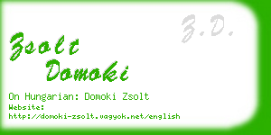 zsolt domoki business card